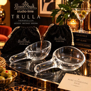 VTG Rosenthal Trulla Crystal Drinking Ladles Pair Michael Boehm Studio Linie MCM